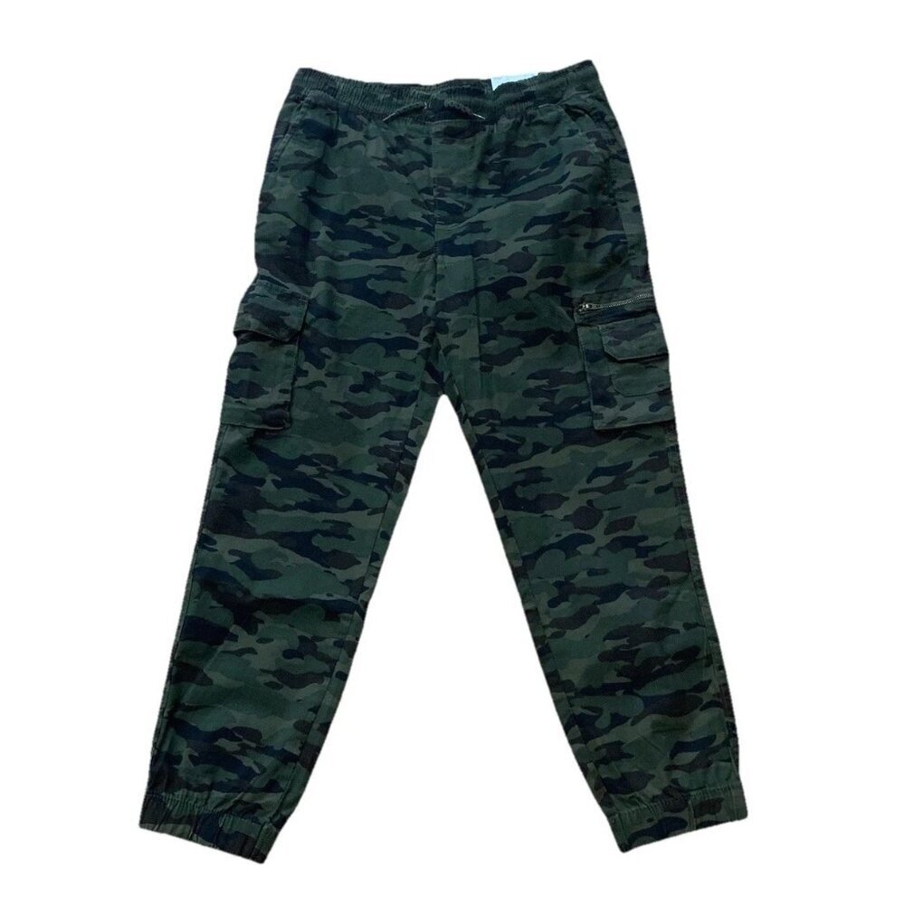 Sonoma Pull On Cargo Jogger Green Camo Boys Size Medium Husky Pants New